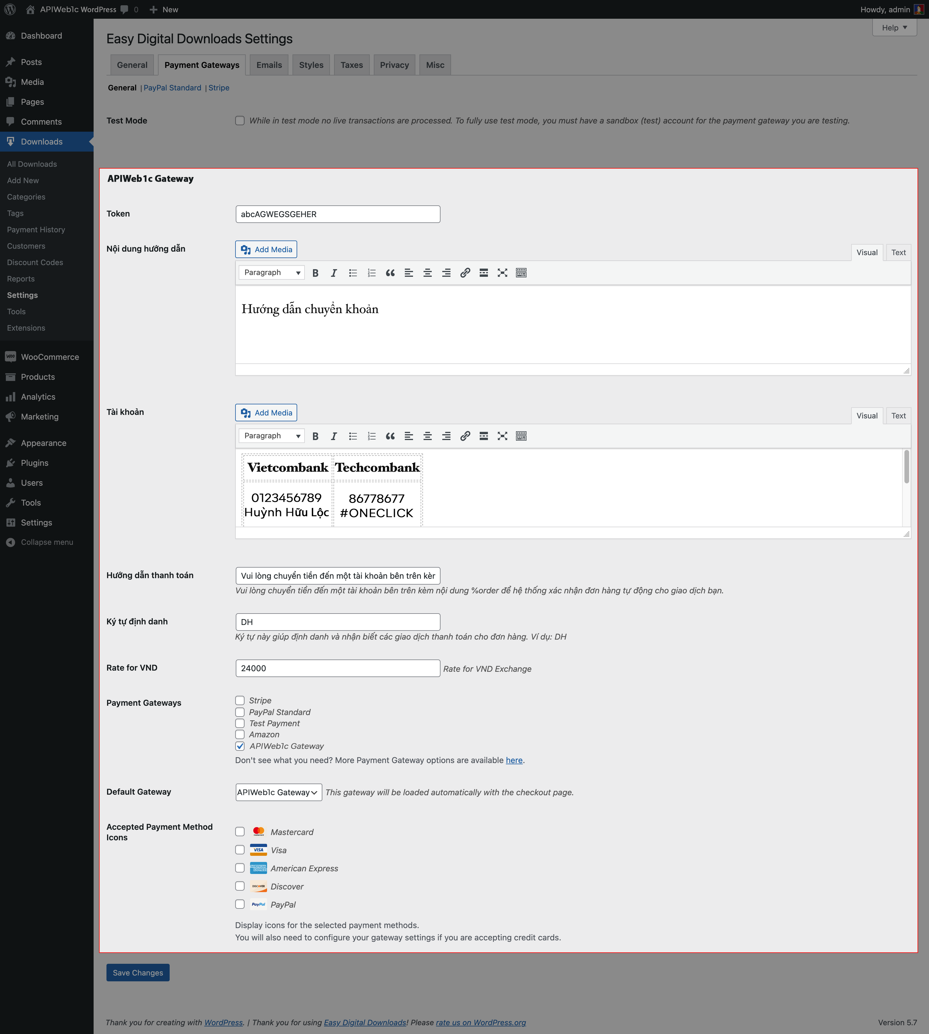 Modules Configure